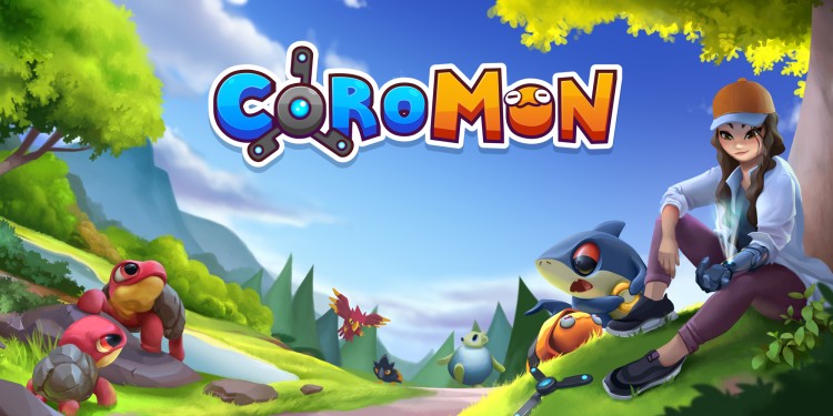 Coromon cover art featuring a group of diverse creatures ready for battle.