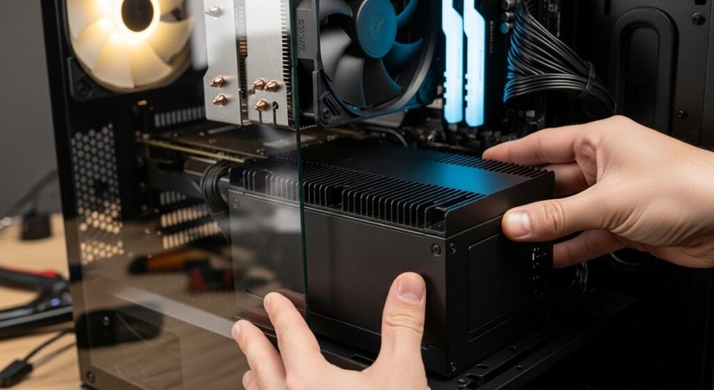 large 180mm PSU inside mid tower 