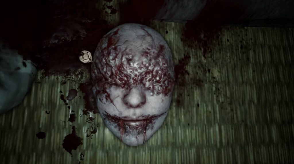 Disturbing ripped face mask discovered during a terrifying Silent Hill scene