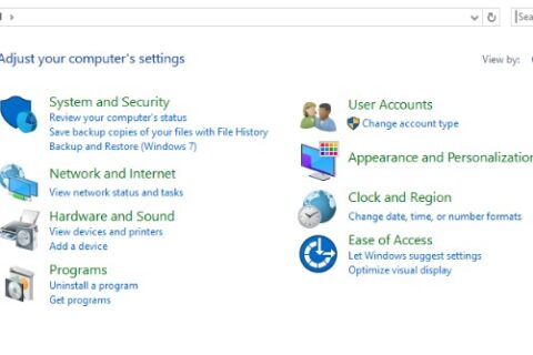 Control Panel example from windows 10 and 11 problems and how to fix them guide