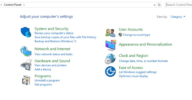 Control Panel example from windows 10 and 11 problems and how to fix them guide