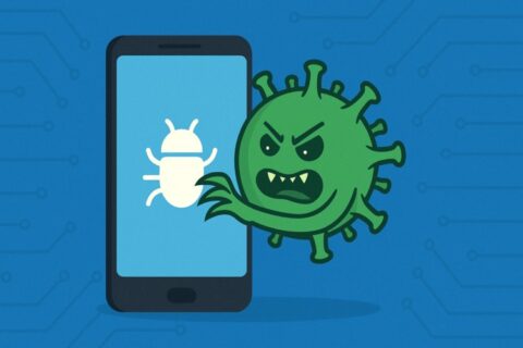 How to Tell If Your Phone Has a Virus-Cartoon-style virus attacking a smartphone, symbolizing mobile malware infection and digital security threats.