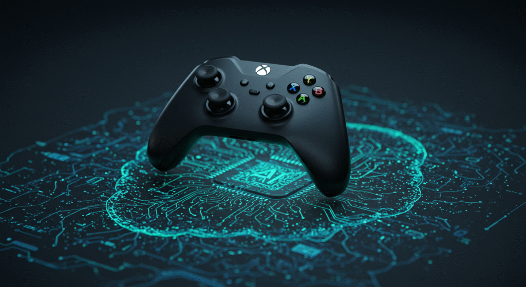 Xbox wireless controller connected to a gaming PC, illustrating why many racing, platformer, and action games play better with a controller.