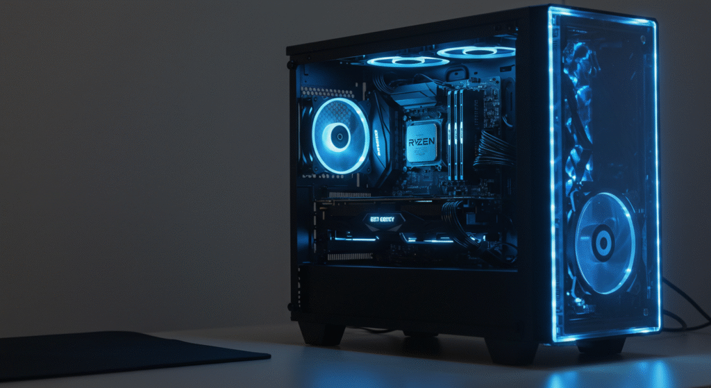 Ryzen 7800X3D in AM5 build with DDR5 and PCIe Gen 5 GPU