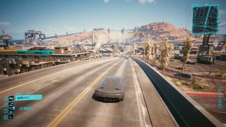 Cyberpunk 2077 Patch 2.3 cinematic highway scene in Night City