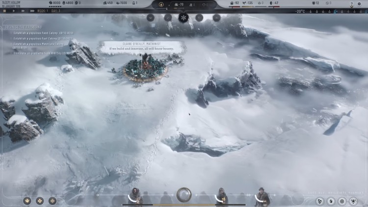 Frostpunk 2 Review: breaking even city expansion seen from top-down view