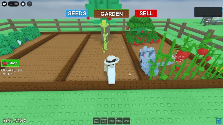 Grow A Garden Roblox Review cat in the garden
