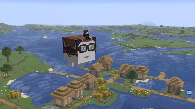 Minecraft Chase the Skies Update happy Ghast flying