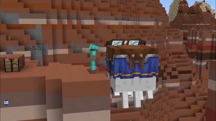 Minecraft Chase the Skies Update character mounting Ghast