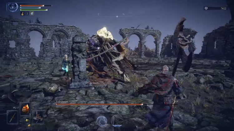 Nightreign Duo Mode battle with giant enemy