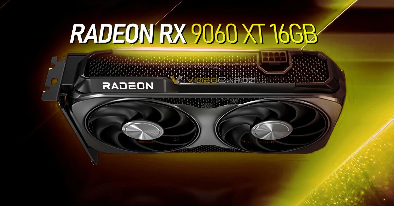 RX 9060 XT graphics card close-up with 16GB label