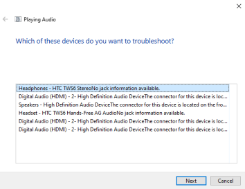 Sound troubleshooter in Windows 11, fix no audio issue