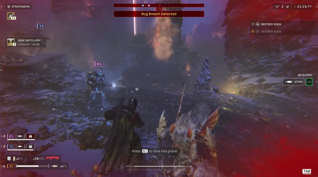 indie games vs AAA - Helldivers 2 in game screen shot