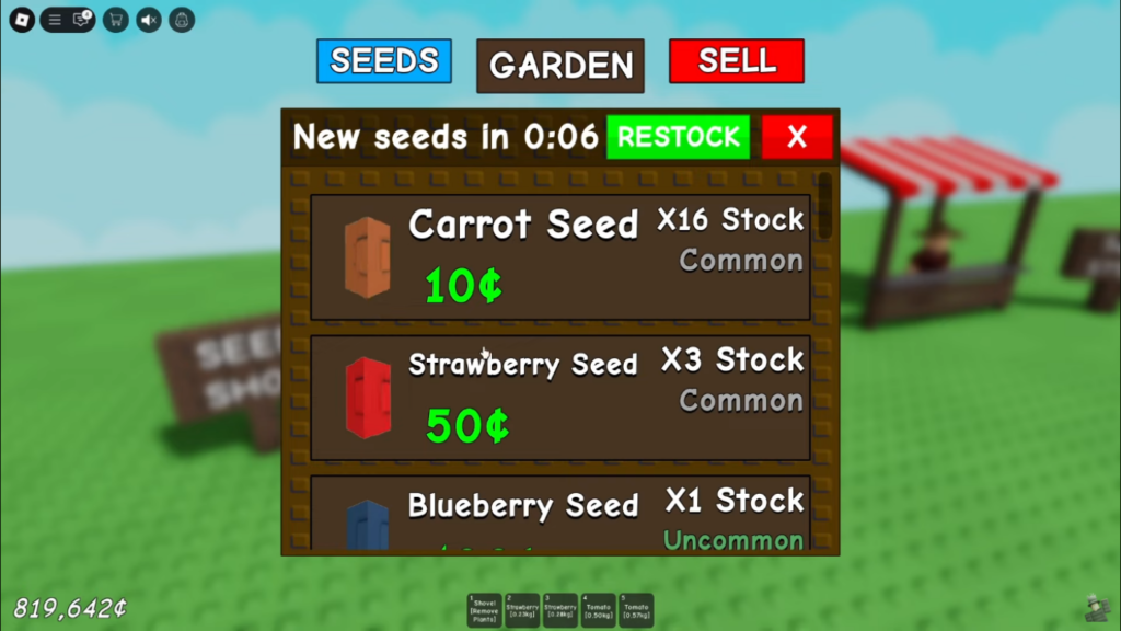 Grow a Garden Roblox Guide - seed store