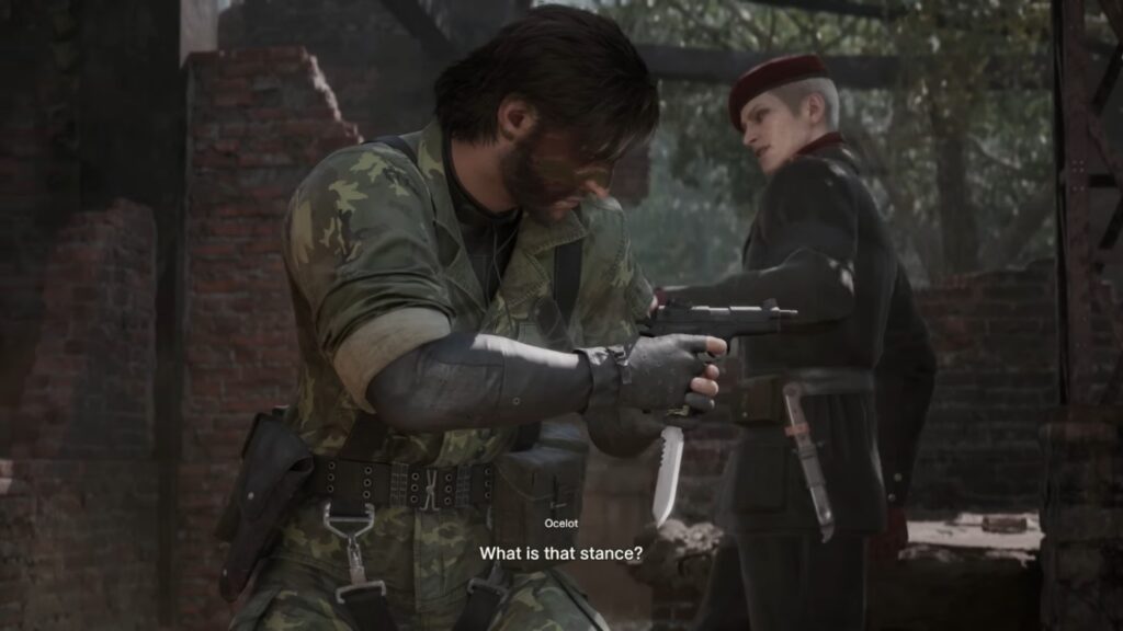 Snake fighting Russian soldier in Metal Gear Solid Delta remake.