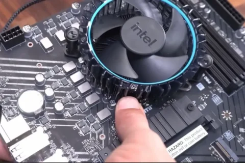 Best Ultra-Budget Gaming PC Build 2025 - motherboard with chip installed