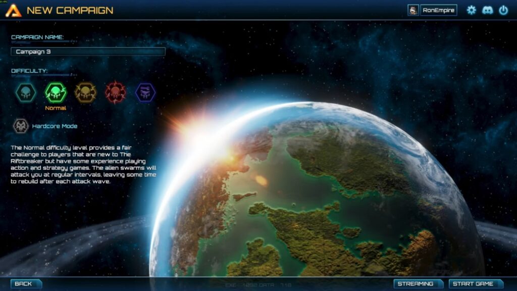 Riftbreaker 2.0 QoL Improvements - Riftbreaker 2.0 random mission generator selection screen.