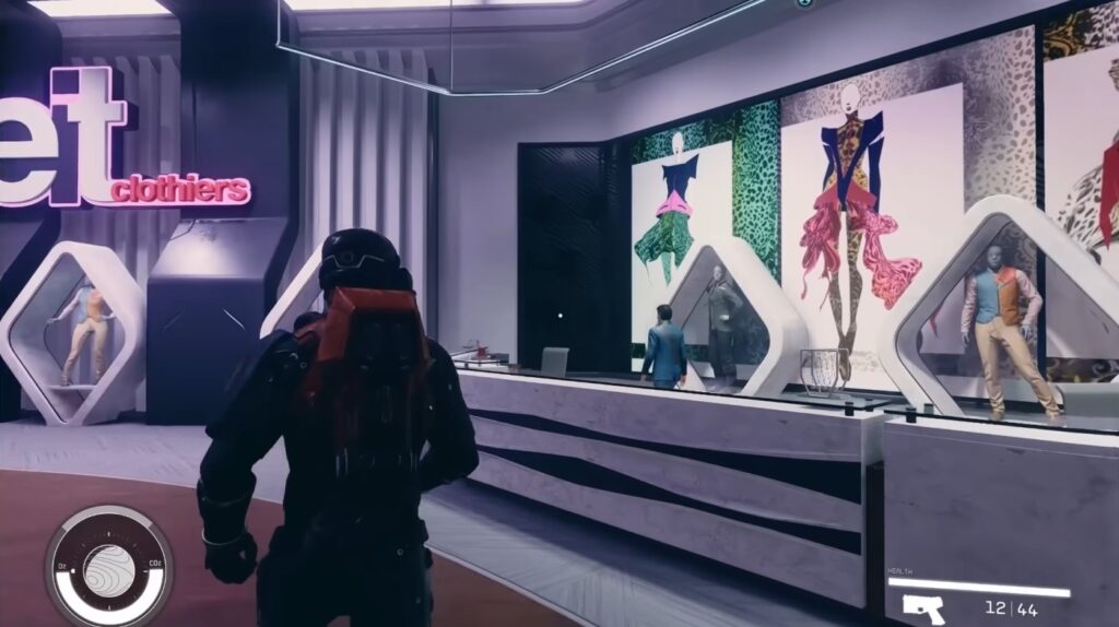 Starfield 2025 hub - Inside the clothing store