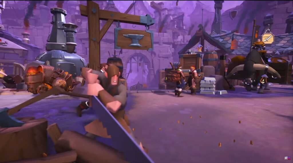 Player market scene from Albion Online, optimized for low-spec systems.