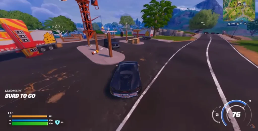 The Evolution of Fortnite showing modern gameplay with cars and city streets