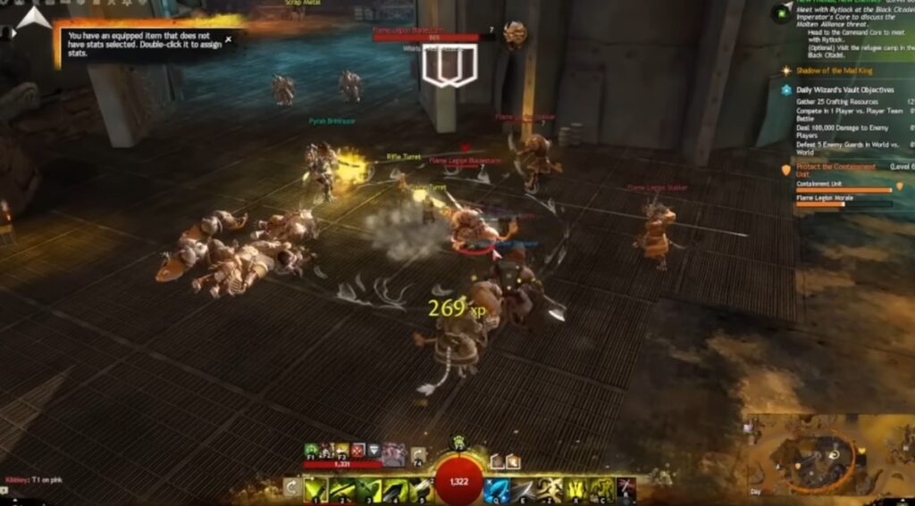 Guild Wars 2 character overlooking a fantasy landscape