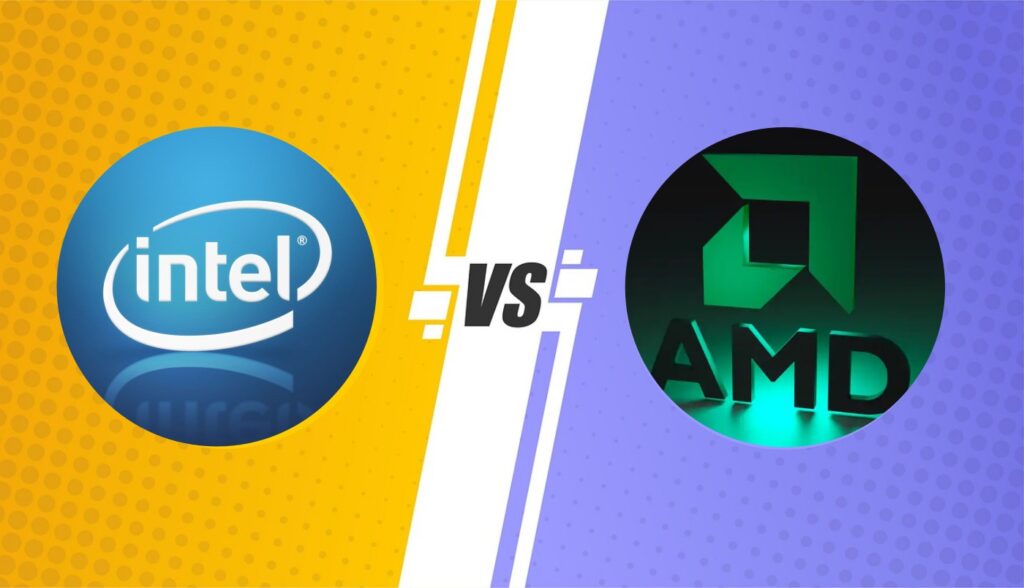 gaming motherboard guide - Pic of Intel and Amd Logos in a Vs each other background