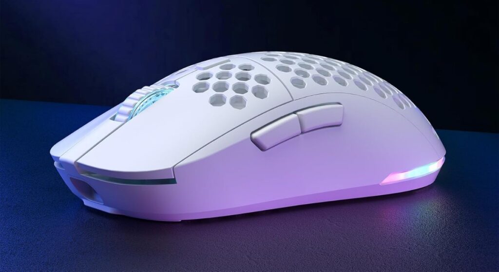Lightweight gaming mouse used for competitive FPS gaming