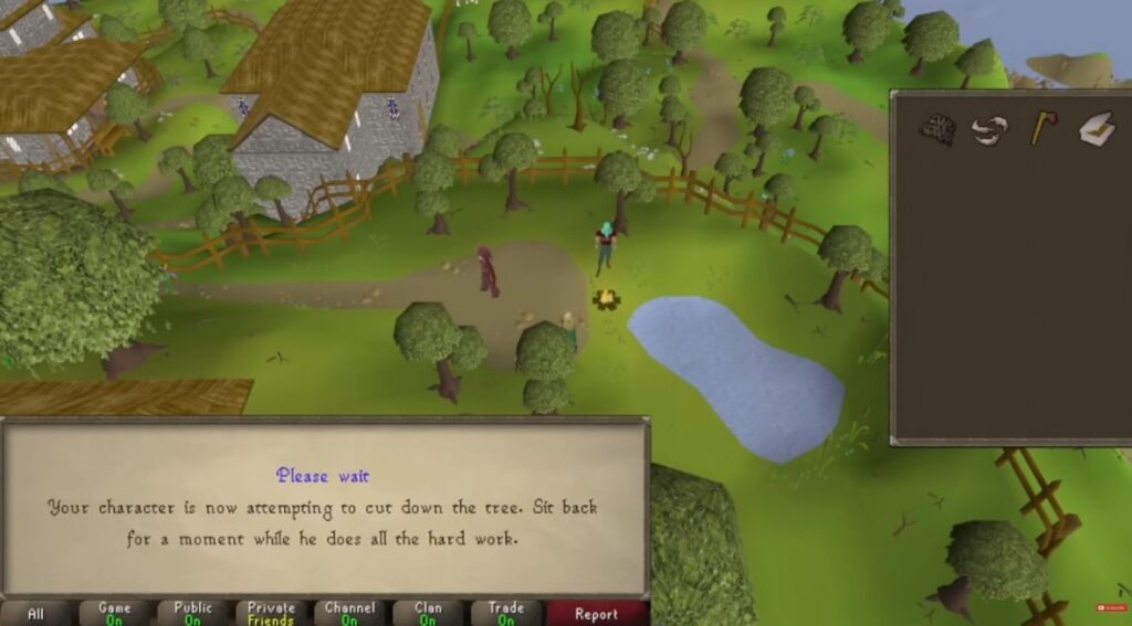 Classic RuneScape gameplay window from one of the Best Free RPGs for Low-End PCs.
