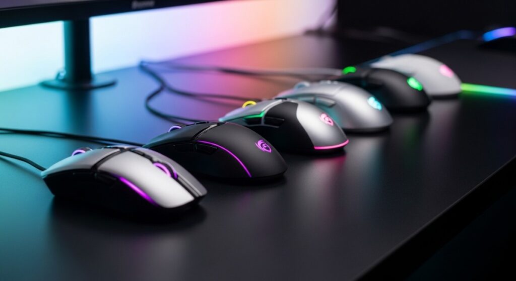 Eight gaming mice compared for FPS MMO and everyday PC gaming
