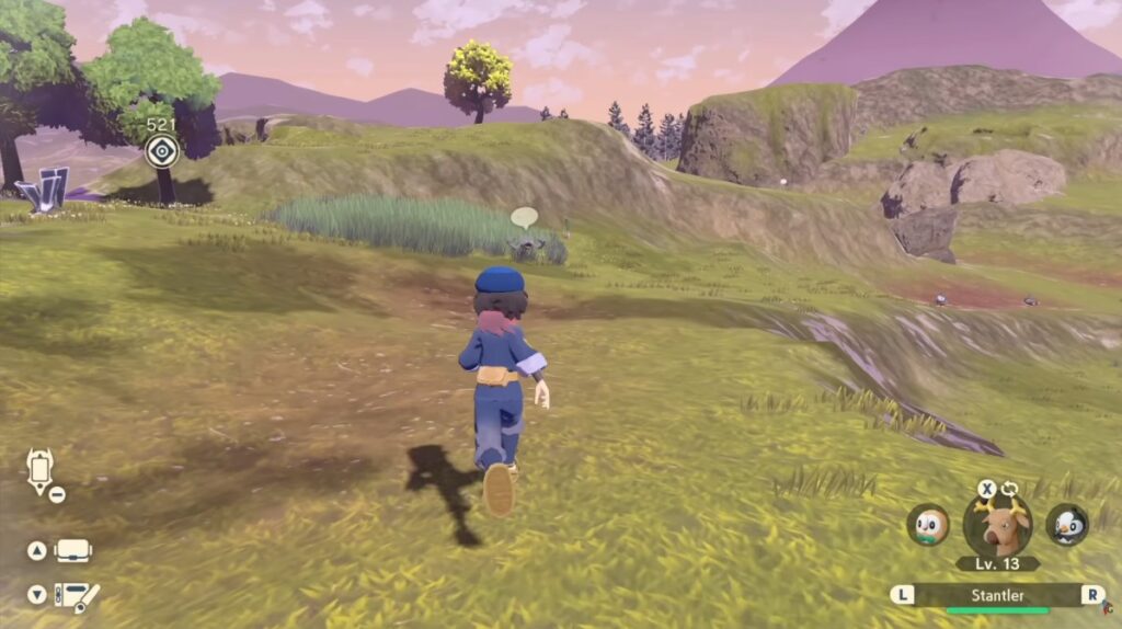 Best RPG games for every platform - Screenshot from Pokémon Legends showing an open-world exploration scene