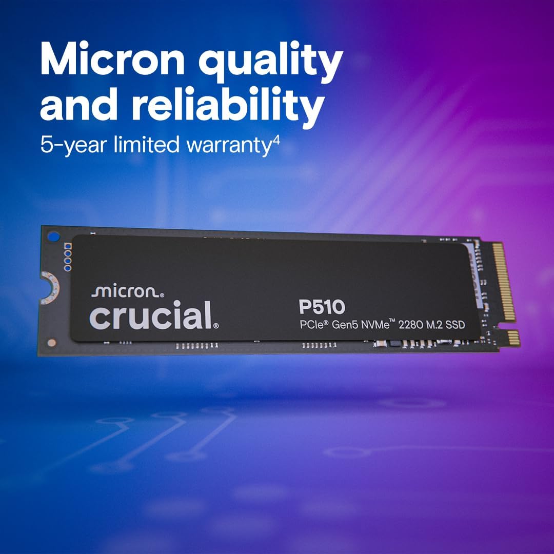 Crucial P510 1TB Gen5 NVMe SSD