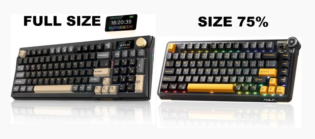 full size vs tkl vs 75 percent mechanical keyboard layout comparison
