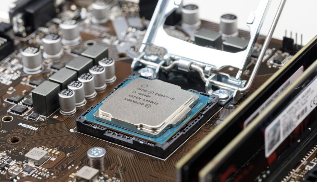 close-up photo of a motherboard and cpu representing next-gen gpu performance 2025