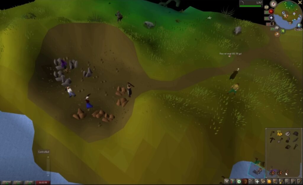 Old School RuneScape gameplay screenshot showing a player exploring a classic area
