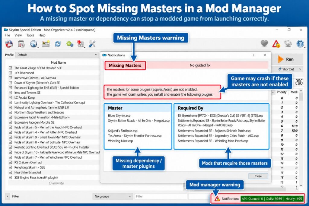 How to read a mod crash log and identify missing dependencies, plugin errors and repeated crash clues