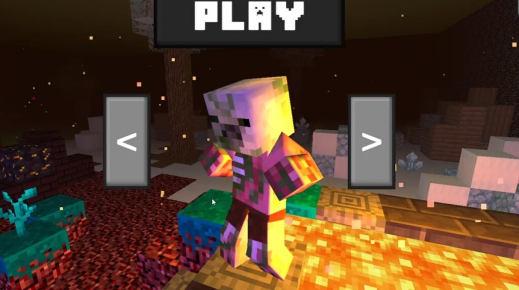 Block-style first person survival game fighting zombies