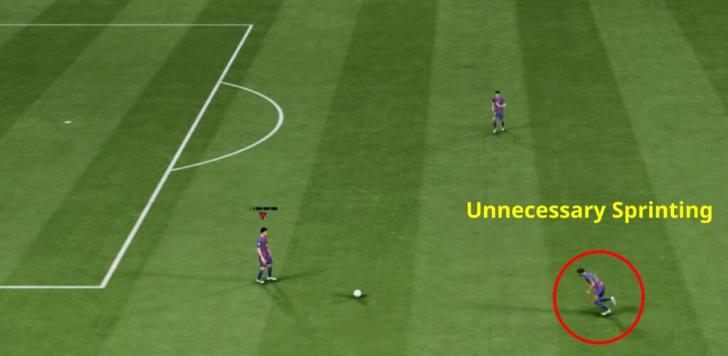 Shot Depicting a non neccesary sprint