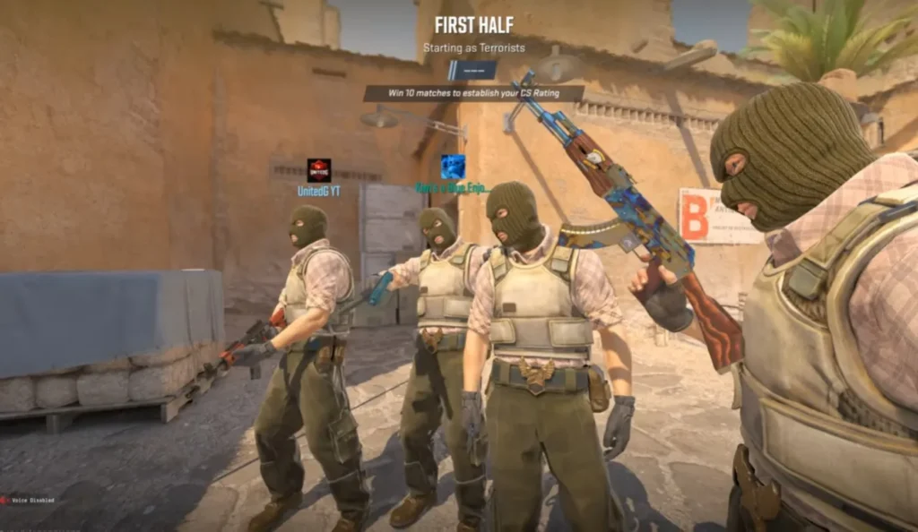Counter-Strike 2 gameplay screenshot illustrating how esports games often become CPU-limited when players target high frame rates at lower graphics settings.