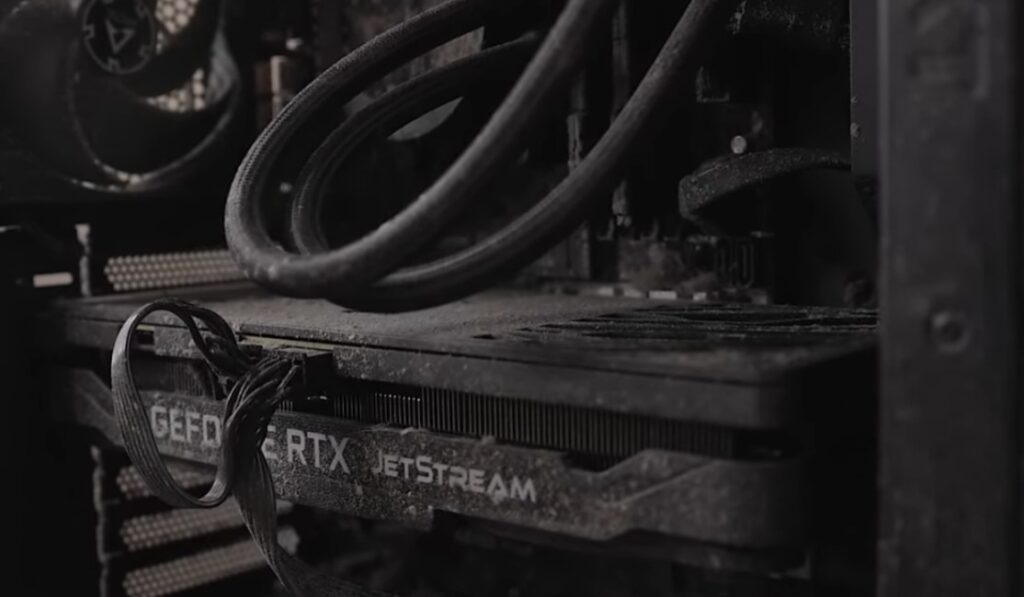 Dust buildup inside GPU causing overheating and airflow blockage