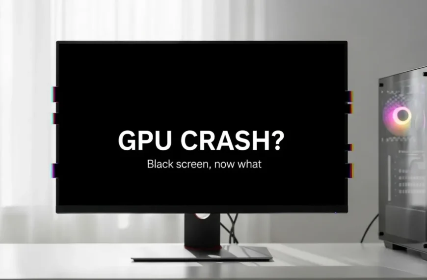 Gaming PC running but screen is black due to GPU crash