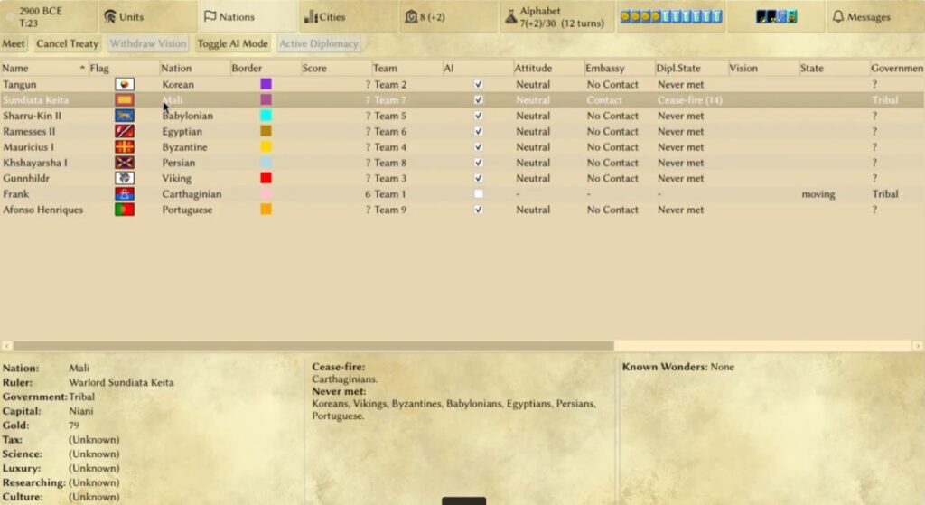 freeciv turn based world map strategy gameplay