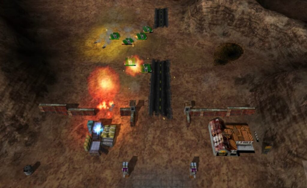 warzone 2100 rts base and tank combat gameplay