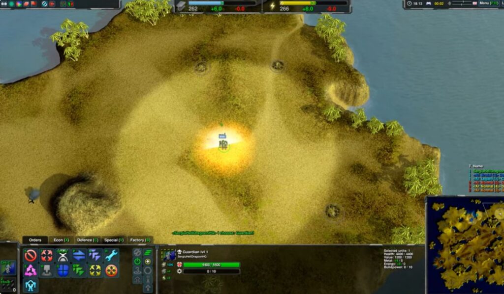 zero-k rts gameplay large scale robot army battle