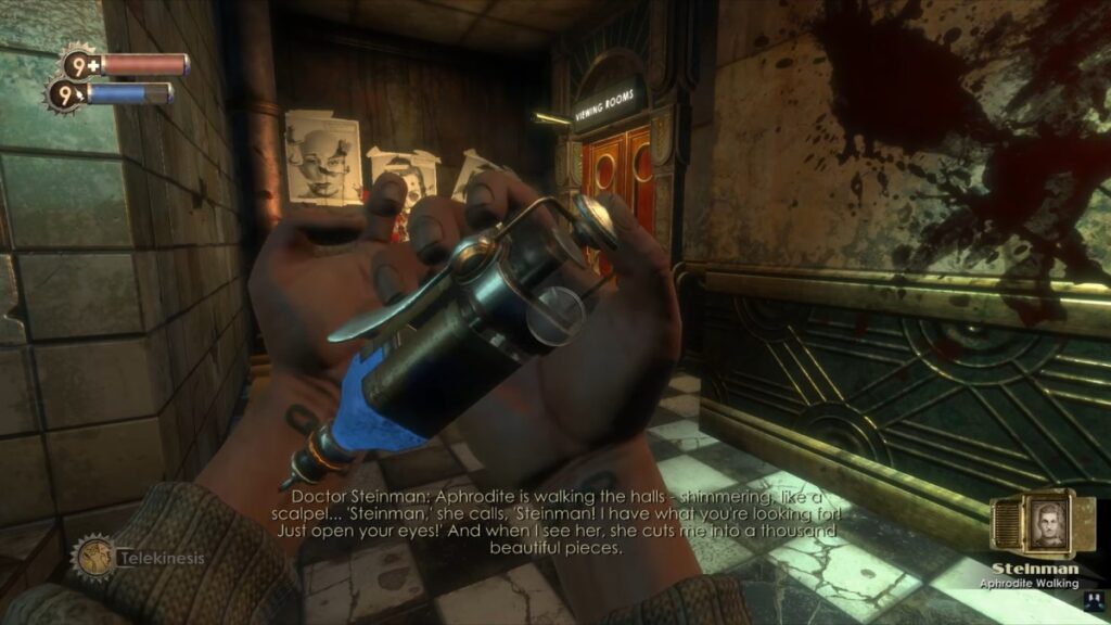 BioShock Infinite first-person gameplay in the floating city of Columbia