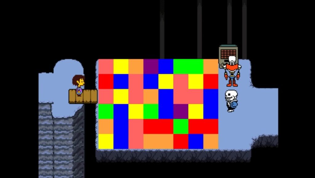 Undertale pixel-art RPG gameplay on a low-end PC