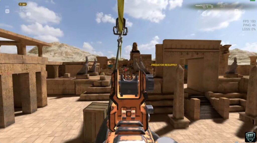 Combat Master first-person gameplay showing fast modern military combat