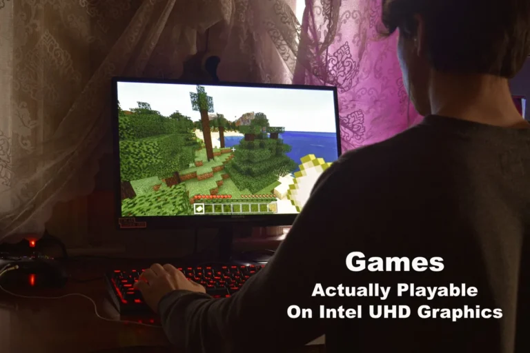 Gamer using a budget PC playing games with Intel UHD Graphics