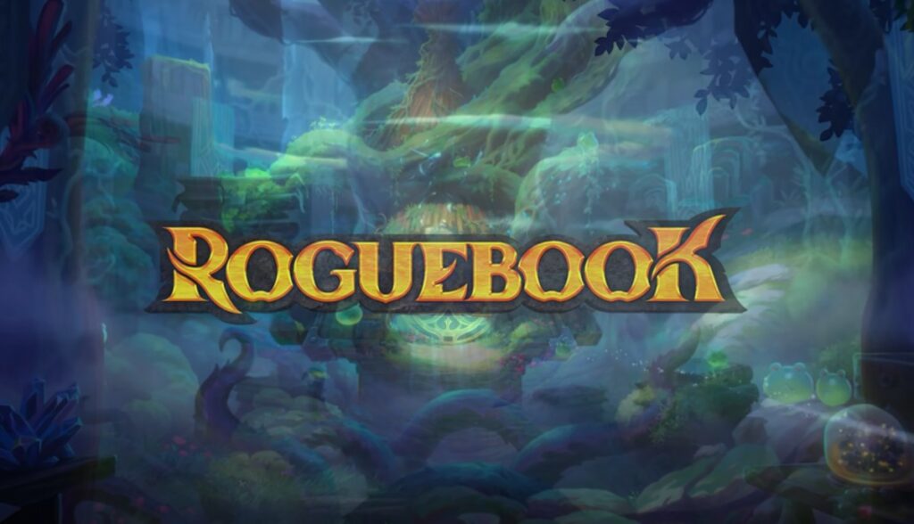 Roguebook gameplay featuring deckbuilding combat and map exploration