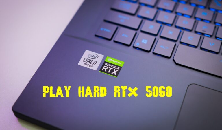 RTX 5060 gaming laptop with RGB keyboard displayed for a gaming laptop buying guide