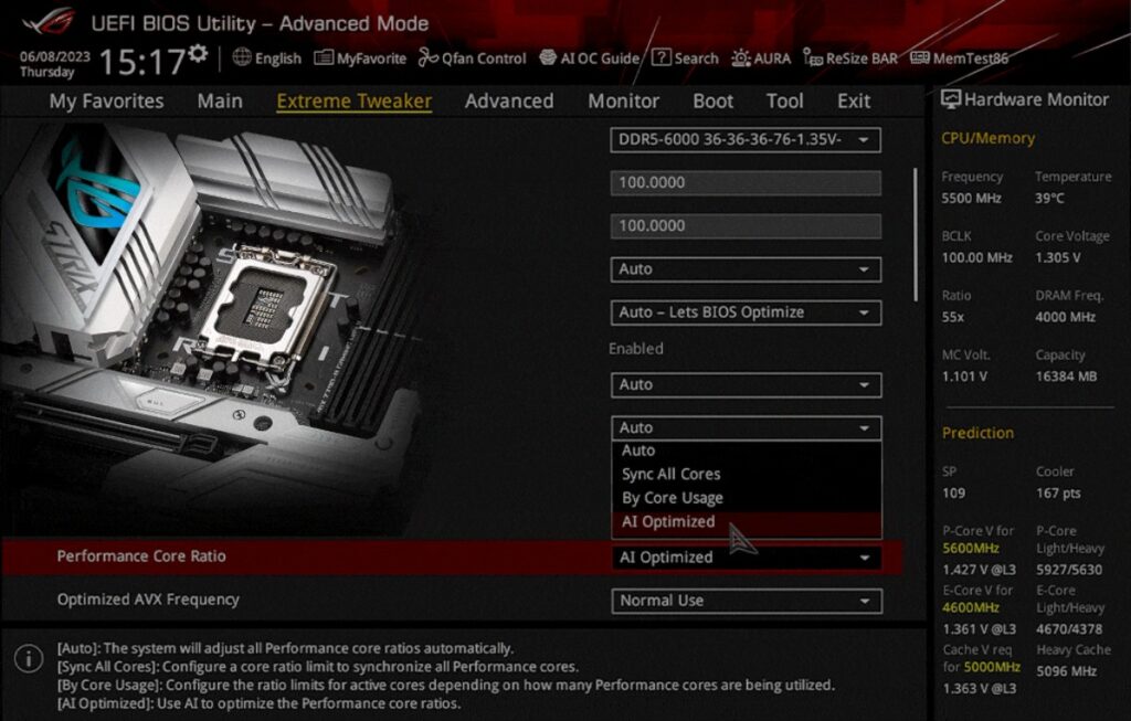 MSI motherboard BIOS screen showing firmware version and system configuration options.